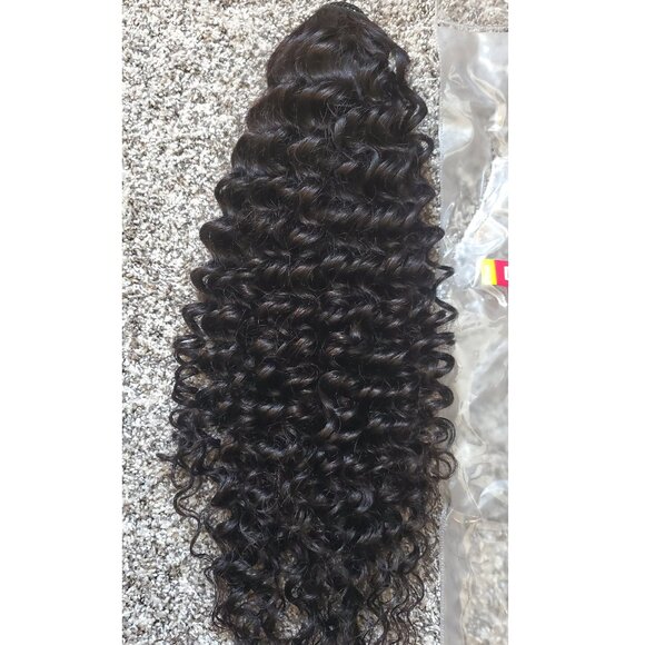 26 Inch Human Hair Deep Wave Drawstring Ponytail - Picture 2 of 4
